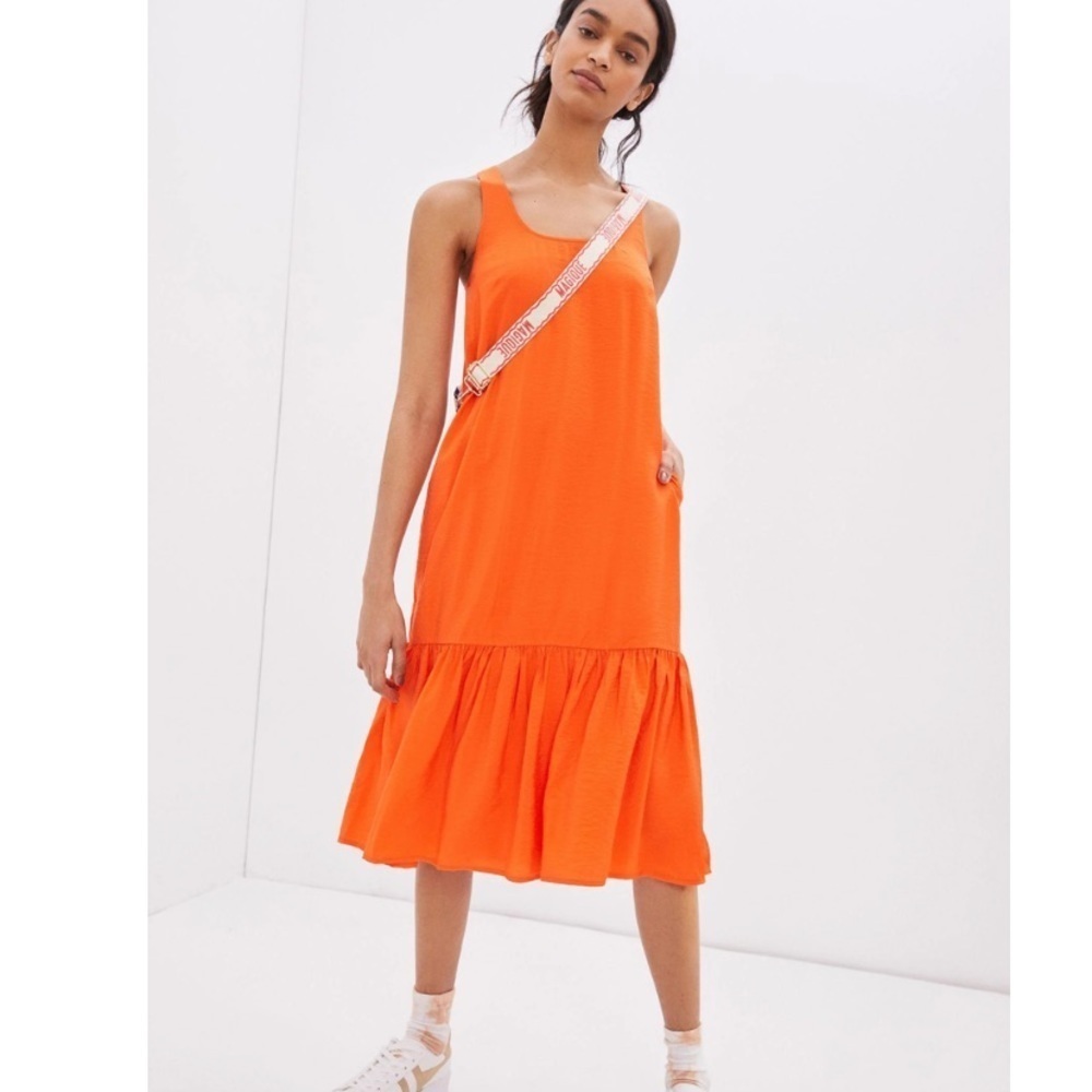 Anthropologie NWT Michaela Flounced Lined Pockets Maxi lined Dress Size XS. - Picture 16 of 16
